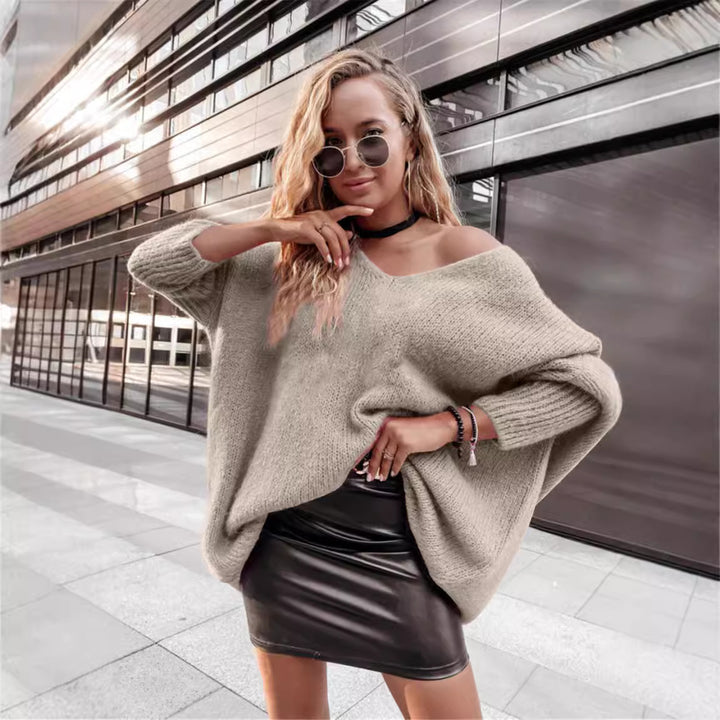 Damernas oversized tröja med vid halsringning Eva Jonsson-Eva Jonsson