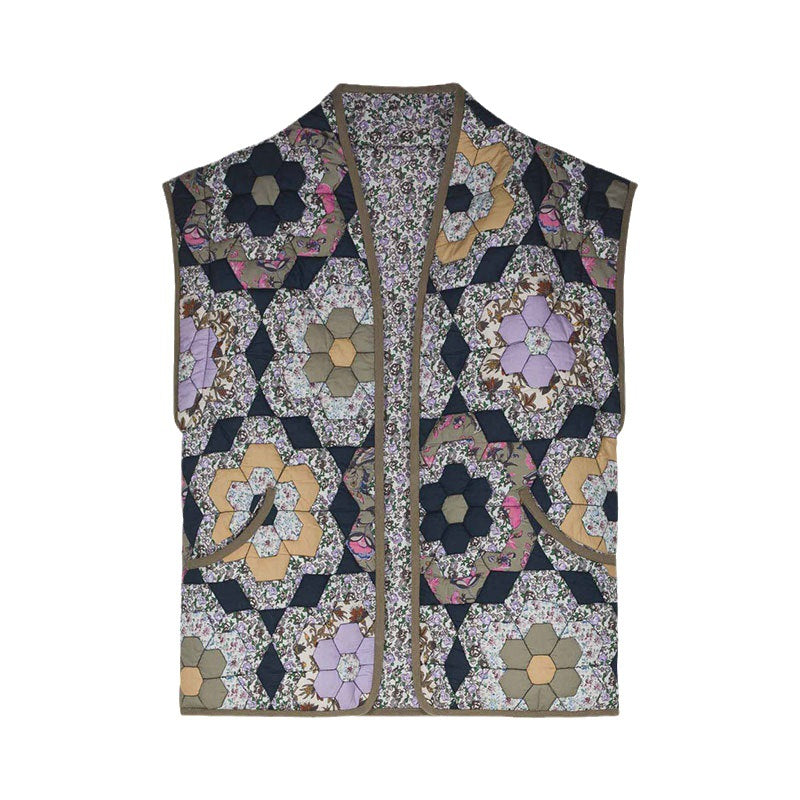 Damernas patchwork-väst Eva Jonsson-Eva Jonsson