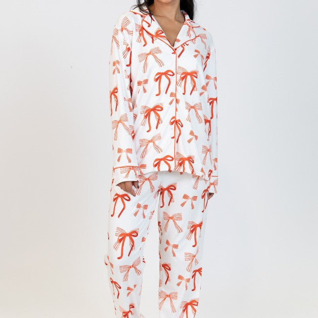 Damernas pyjamas-set med fint slipsmönster Eva Jonsson-Eva Jonsson