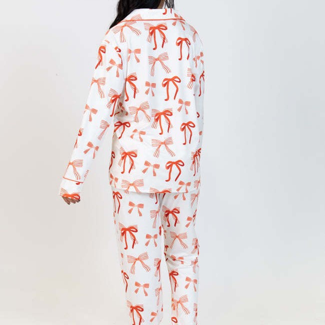 Damernas pyjamas-set med fint slipsmönster Eva Jonsson-Eva Jonsson