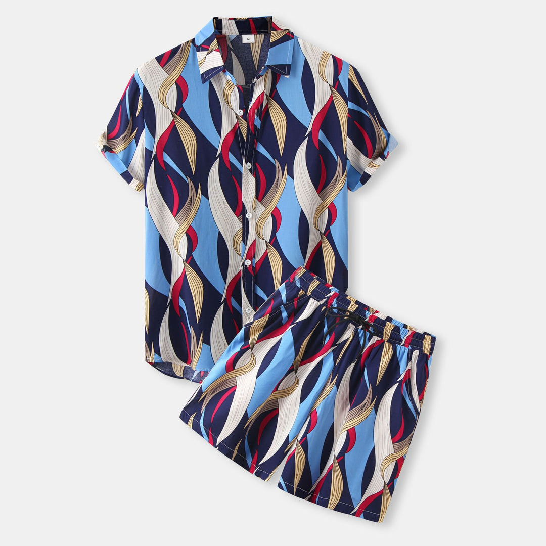Damernas pyjamasset med modern grafisk mönster Mirla-Eva Jonsson