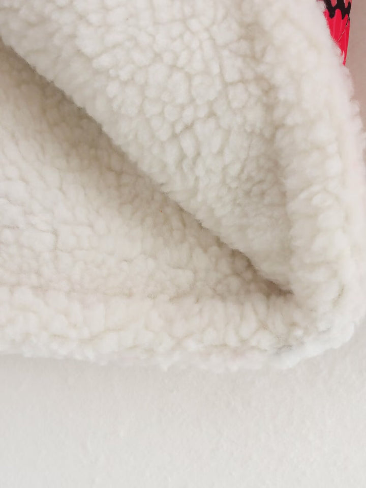 Damernas quiltad övergångsjacka med blommönster och mysig fleece Mirla-Eva Jonsson