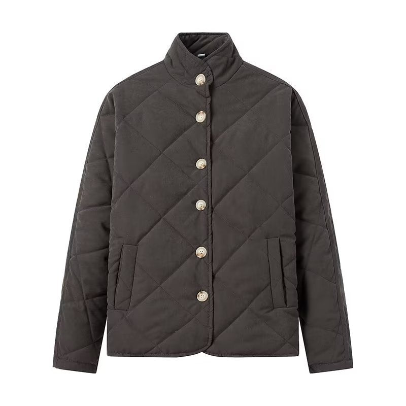 Damernas quiltad övergångsjacka med elegant ståkrage och praktiska fickor Mirla-Eva Jonsson
