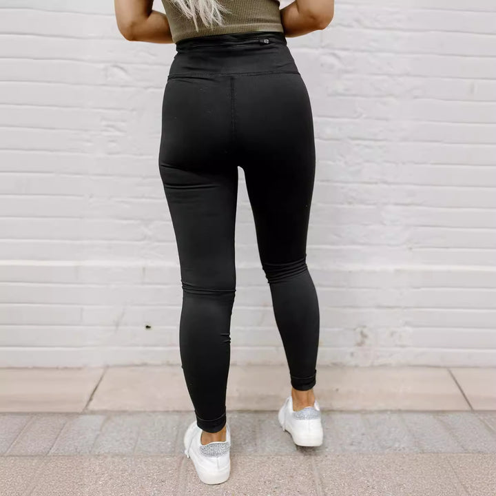 Damernas quiltade leggings med rivdetalj Eva Jonsson-Eva Jonsson