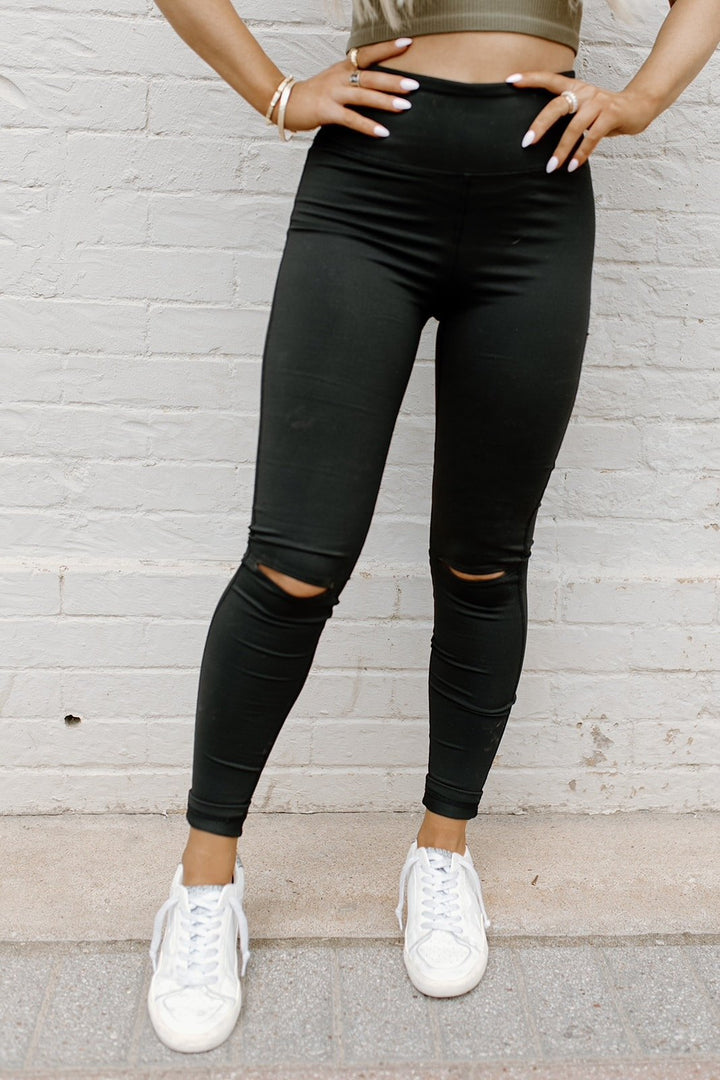 Damernas quiltade leggings med rivdetalj Eva Jonsson-Eva Jonsson