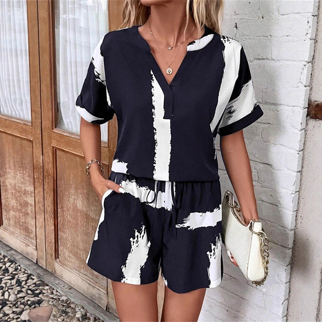 Damernas skuren sommar-jumpsuit med elegant V-ringning och praktiska fickor Eva Jonsson-Eva Jonsson