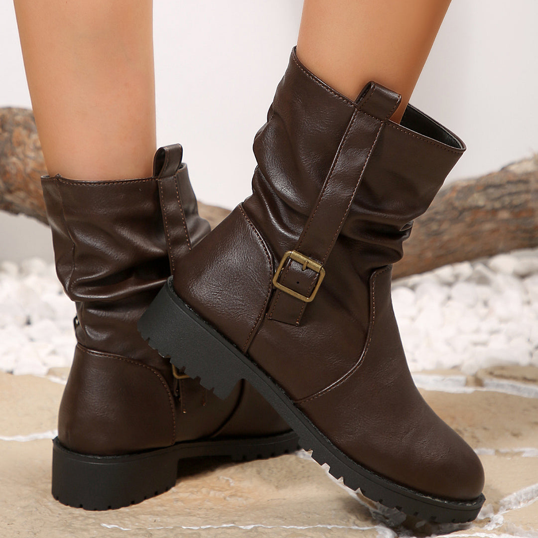 Damernas snörboots med stilfullt wrapsdesign Mirla-Eva Jonsson