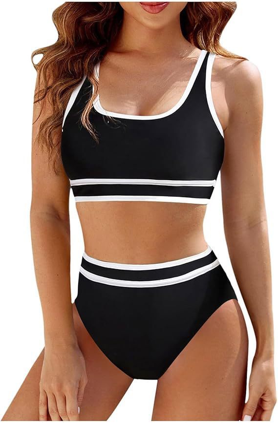 Damernas sportiga bikini-set med högt skuret underdel och sportig överdel Mirla-Eva Jonsson