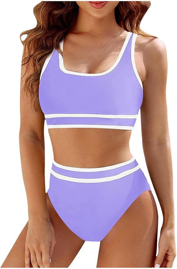 Damernas sportiga bikini-set med högt skuret underdel och sportig överdel Mirla-Eva Jonsson