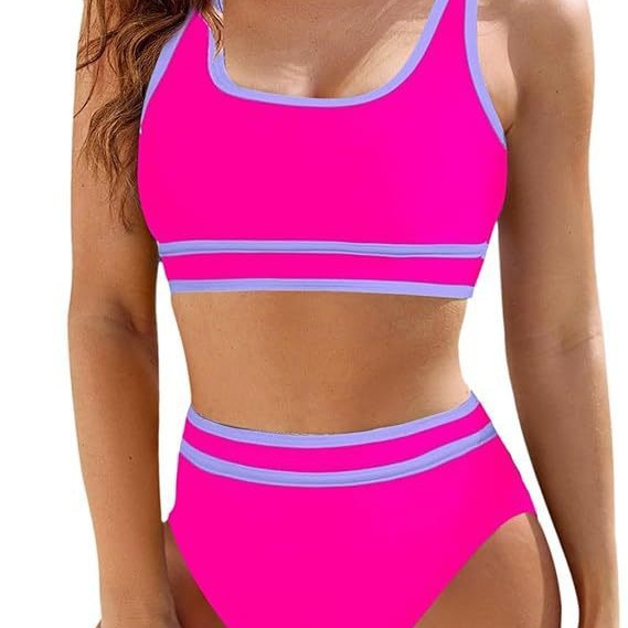 Damernas sportiga bikini-set med högt skuret underdel och sportig överdel Mirla-Eva Jonsson
