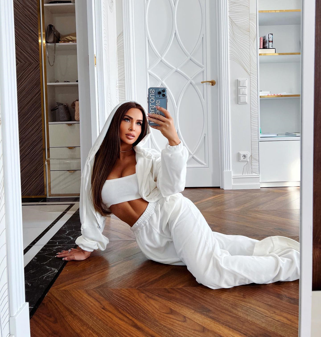 Damernas sportiga fleece-set med hög midja Eva Jonsson-Eva Jonsson