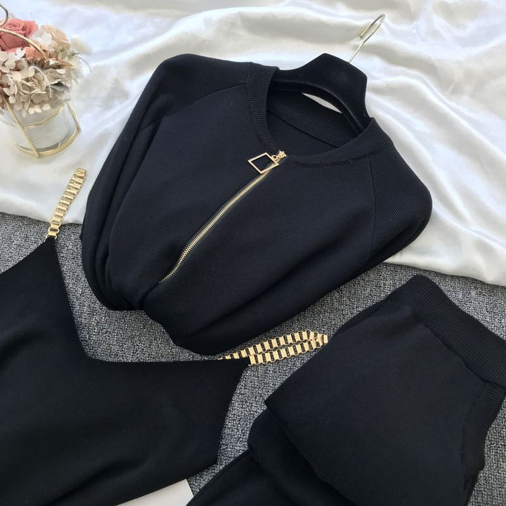 Damernas sportiga fritids-loungewear-set med dragkedja Mirla-Eva Jonsson