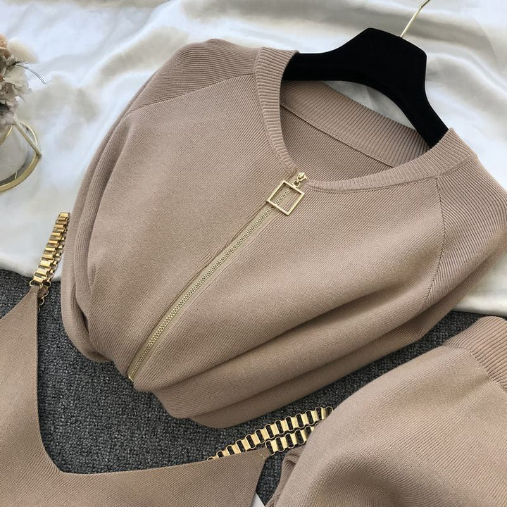 Damernas sportiga fritids-loungewear-set med dragkedja Mirla-Eva Jonsson