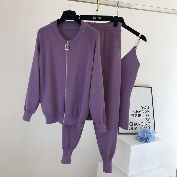Damernas sportiga fritids-loungewear-set med dragkedja Mirla-Eva Jonsson