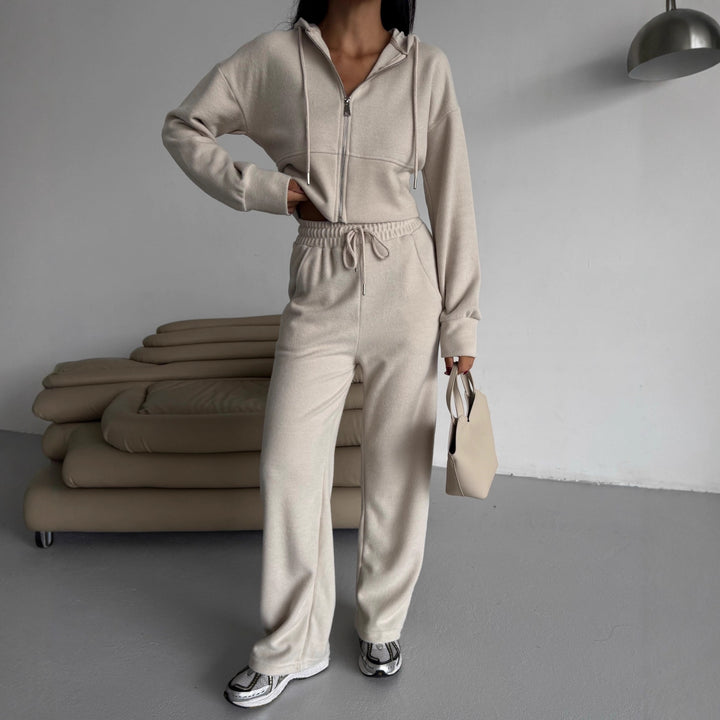 Damernas sportiga hoodie-jumpsuit med dragsko Eva Jonsson-Eva Jonsson