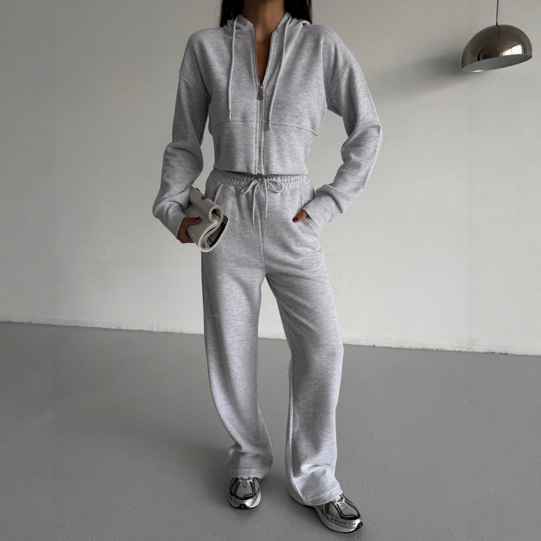 Damernas sportiga hoodie-jumpsuit med dragsko Eva Jonsson-Eva Jonsson