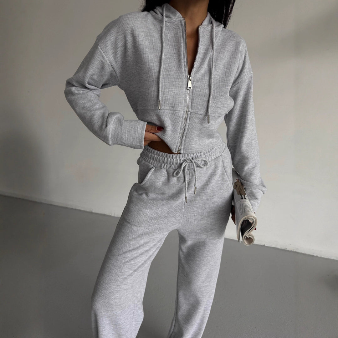 Damernas sportiga hoodie-jumpsuit med dragsko Eva Jonsson-Eva Jonsson