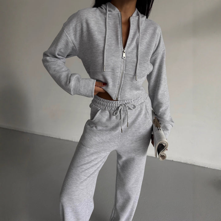 Damernas sportiga hoodie-jumpsuit med dragsko Eva Jonsson-Eva Jonsson