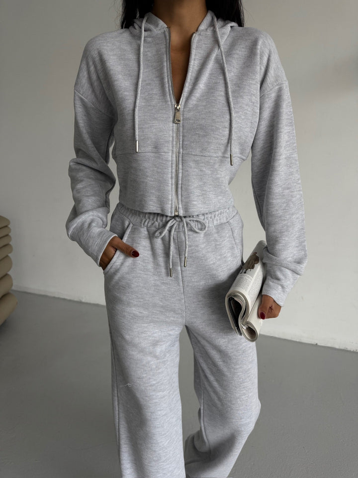 Damernas sportiga hoodie-jumpsuit med dragsko Eva Jonsson-Eva Jonsson