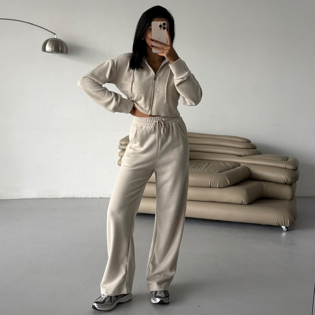 Damernas sportiga hoodie-jumpsuit med dragsko Eva Jonsson-Eva Jonsson
