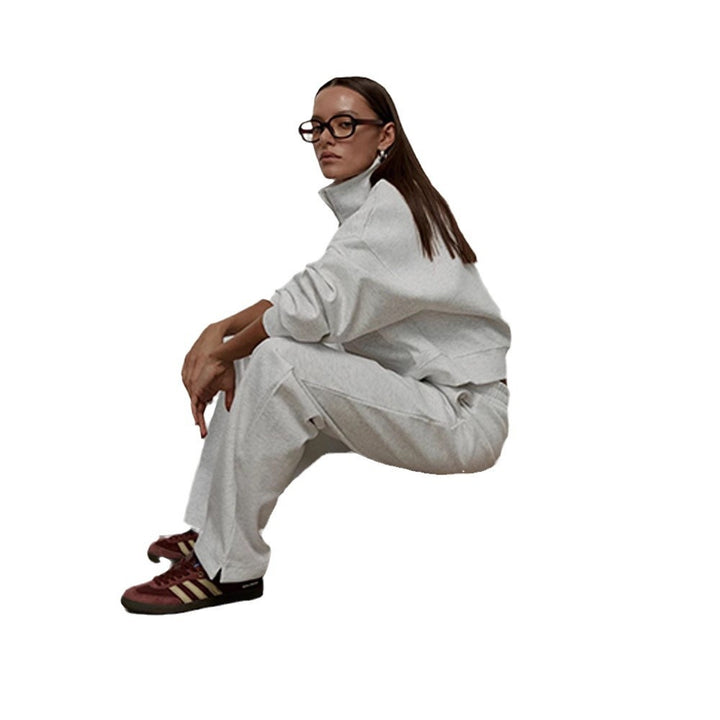 Damernas sportiga hoodie med halvvdragkedja Mirla-Eva Jonsson