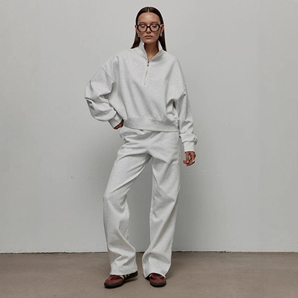 Damernas sportiga hoodie med halvvdragkedja Mirla-Eva Jonsson