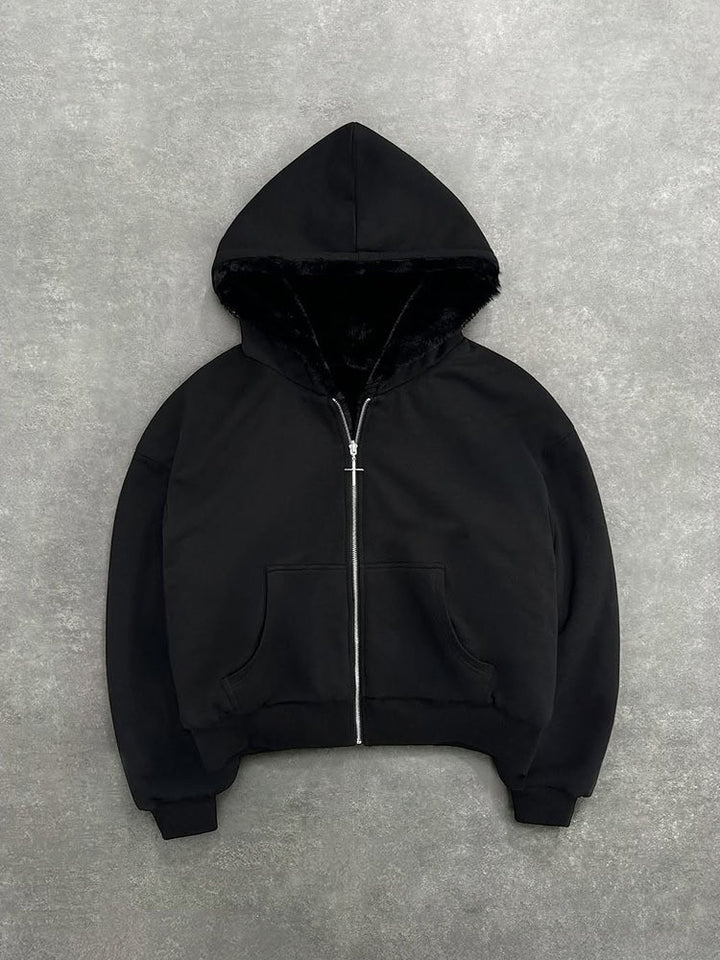 Damernas sportiga hoodie med mjukt foder Mirla-Eva Jonsson