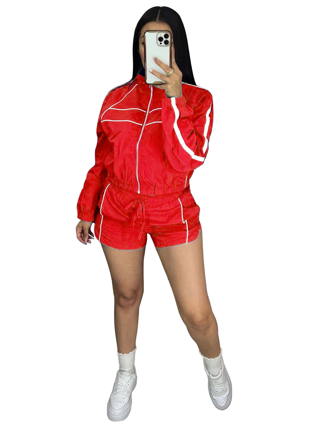Damernas sportiga kortjacka och shorts-set Mirla-Eva Jonsson
