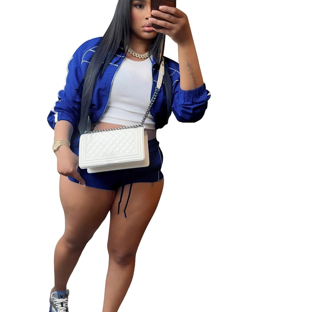 Damernas sportiga kortjacka och shorts-set Mirla-Eva Jonsson