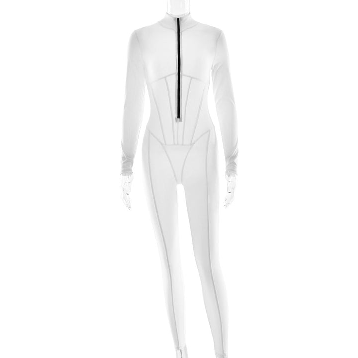 Damernas sportiga långärmad dräkt med högkvalitativ dragkedja och figursytt design Mirla-Eva Jonsson