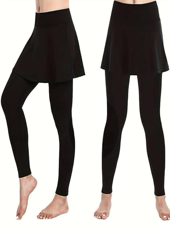 Damernas sportiga leggings med integrerad kjoldel Mirla-Eva Jonsson