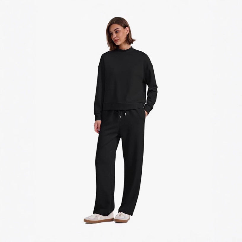 Damernas sportiga loungewear-set med hög krage och vida ben Eva Jonsson-Eva Jonsson