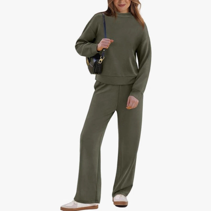 Damernas sportiga loungewear-set med hög krage och vida ben Eva Jonsson-Eva Jonsson
