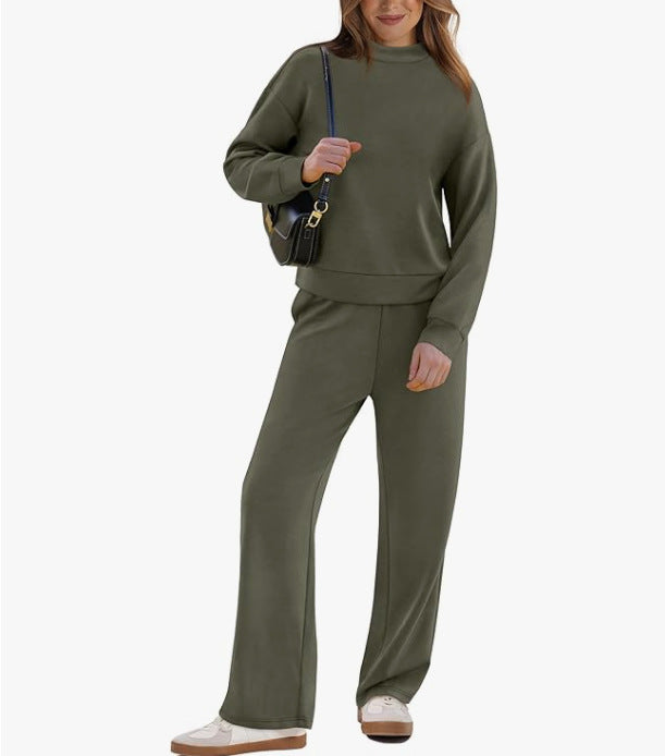 Damernas sportiga loungewear-set med hög krage och vida ben Eva Jonsson-Eva Jonsson
