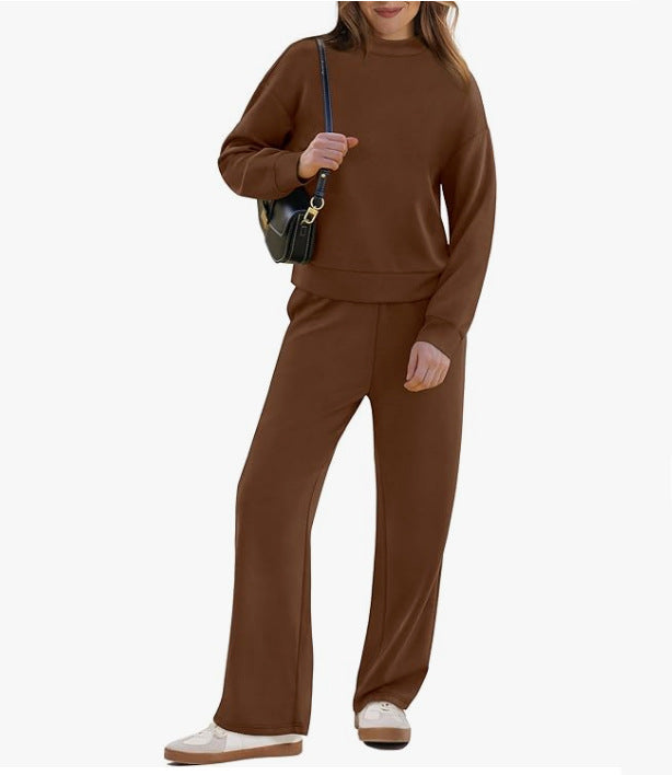Damernas sportiga loungewear-set med hög krage och vida ben Eva Jonsson-Eva Jonsson