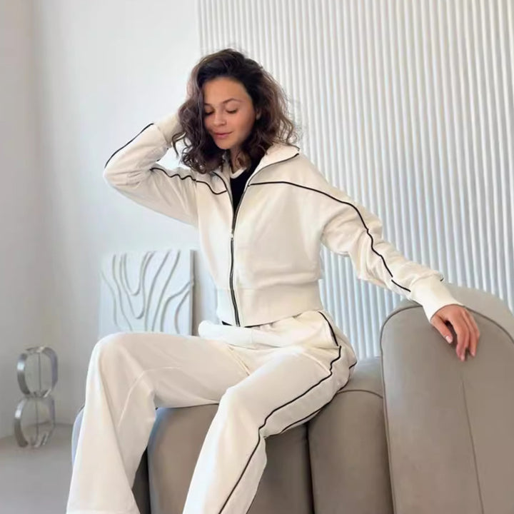 Damernas sportiga och avslappnade träningsdräkts-set med hög andningsförmåga Eva Jonsson-Eva Jonsson