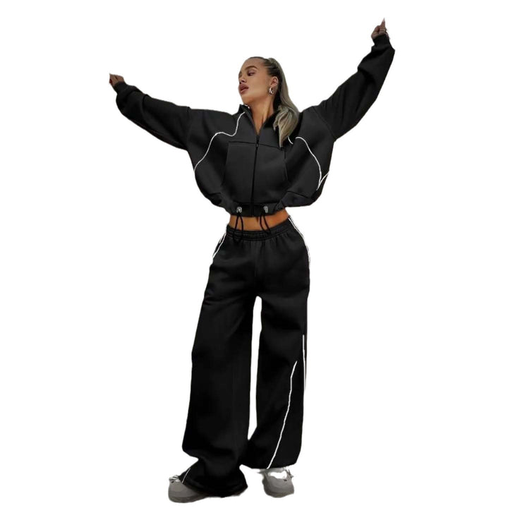 Damernas sportiga oversized jacka med bred passform och dragkedja Mirla-Eva Jonsson