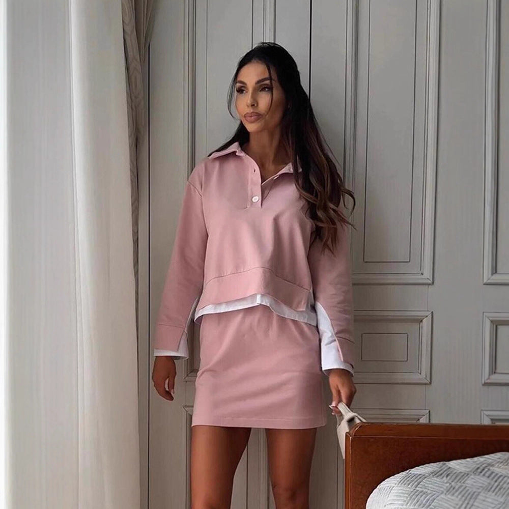 Damernas sportiga set med crop-top och minikjol Mirla-Eva Jonsson