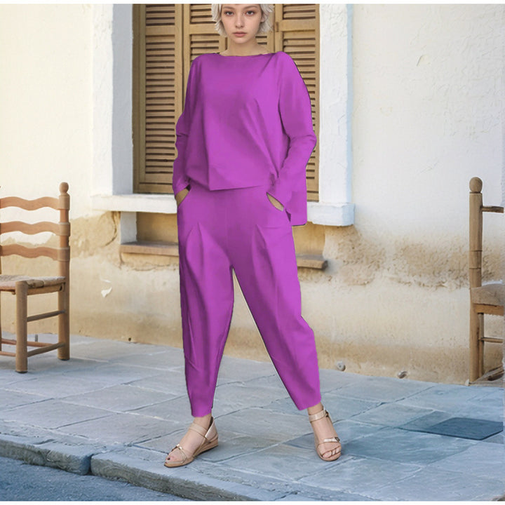 Damernas sportiga sweat-outfit med elastisk midja och rymliga fickor Mirla-Eva Jonsson
