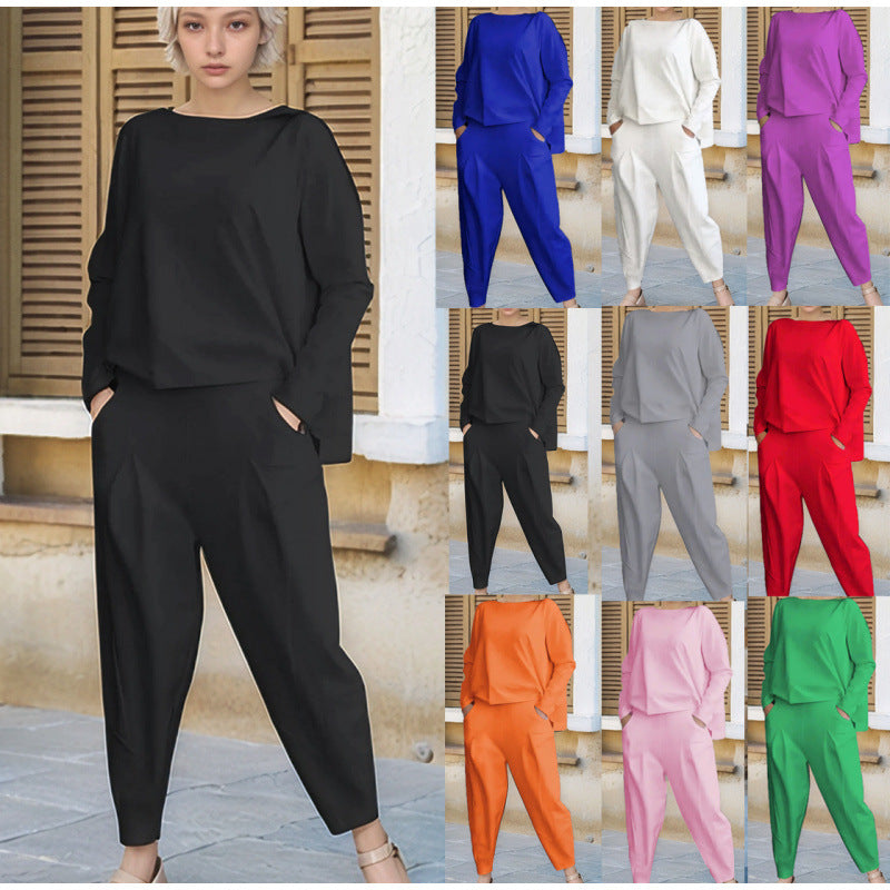 Damernas sportiga sweat-outfit med elastisk midja och rymliga fickor Mirla-Eva Jonsson