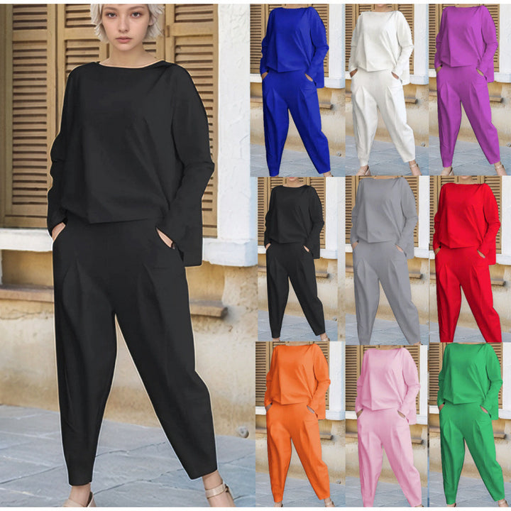 Damernas sportiga sweat-outfit med elastisk midja och rymliga fickor Mirla-Eva Jonsson