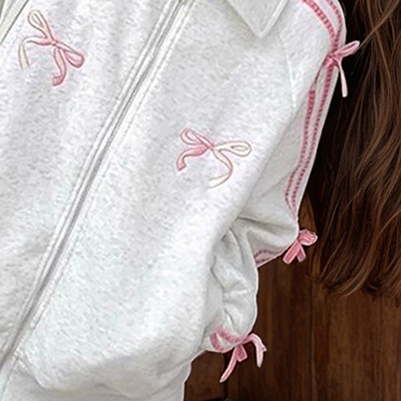 Damernas sportiga sweatshirtjacka med dekorativa band Mirla-Eva Jonsson