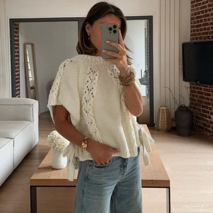 Damernas stickade topp Eva Jonsson-Eva Jonsson