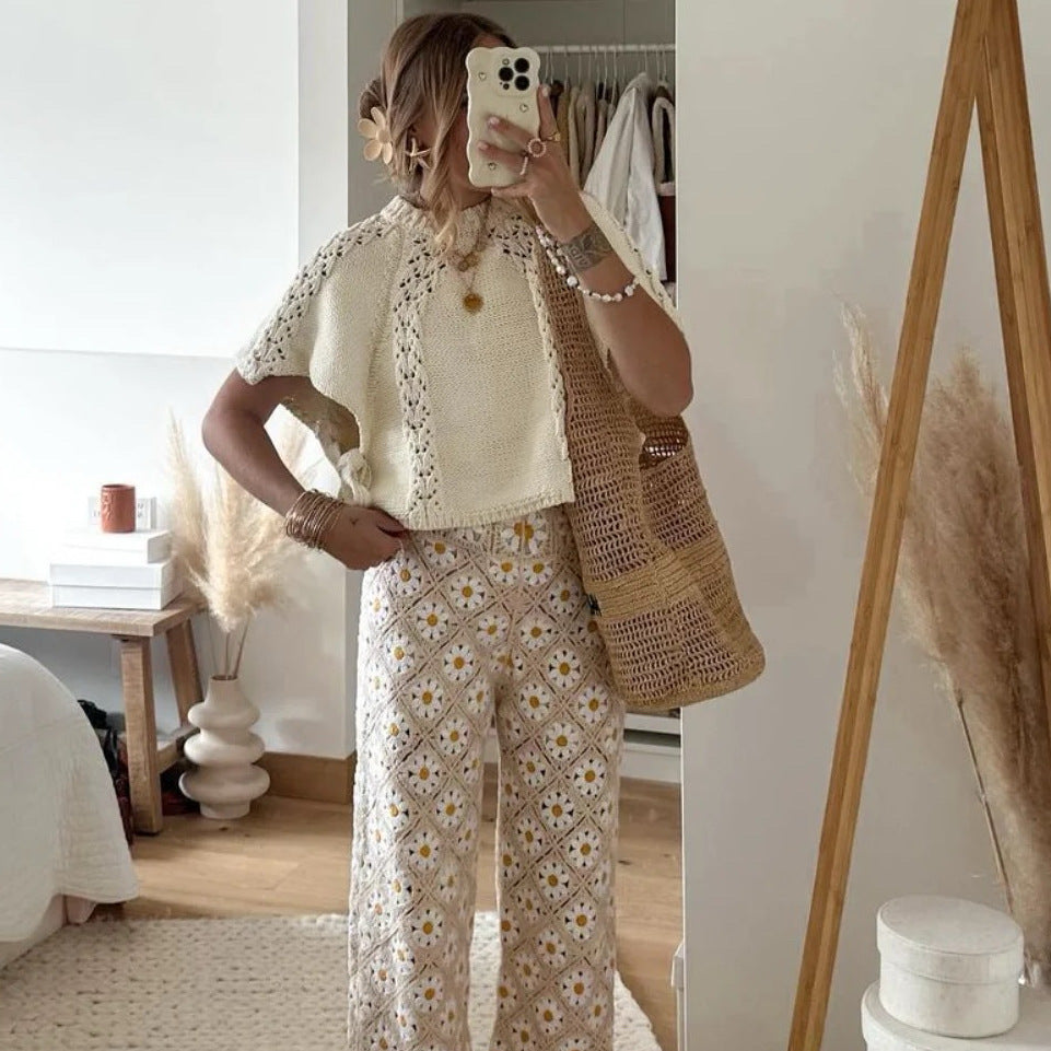 Damernas stickade topp Eva Jonsson-Eva Jonsson