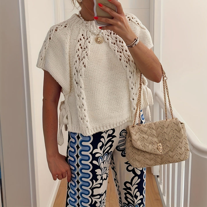 Damernas stickade topp Eva Jonsson-Eva Jonsson