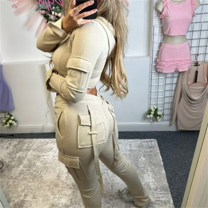 Damernas stiliga kortärmad set med praktiska fickor Eva Jonsson-Eva Jonsson