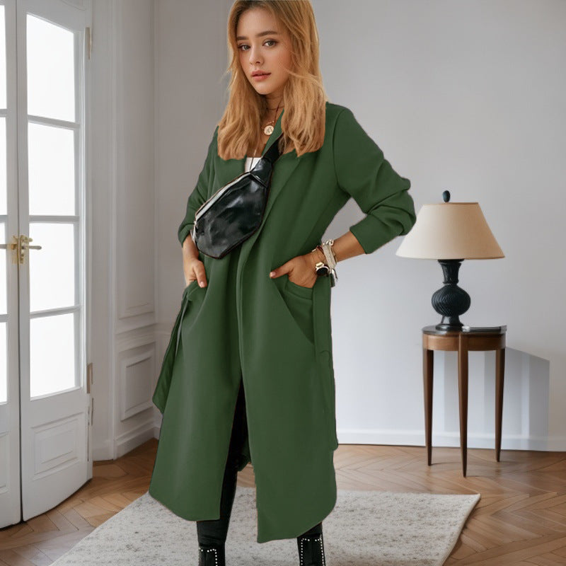 Damernas stiliga långblazer med praktiska fickor Mirla-Eva Jonsson