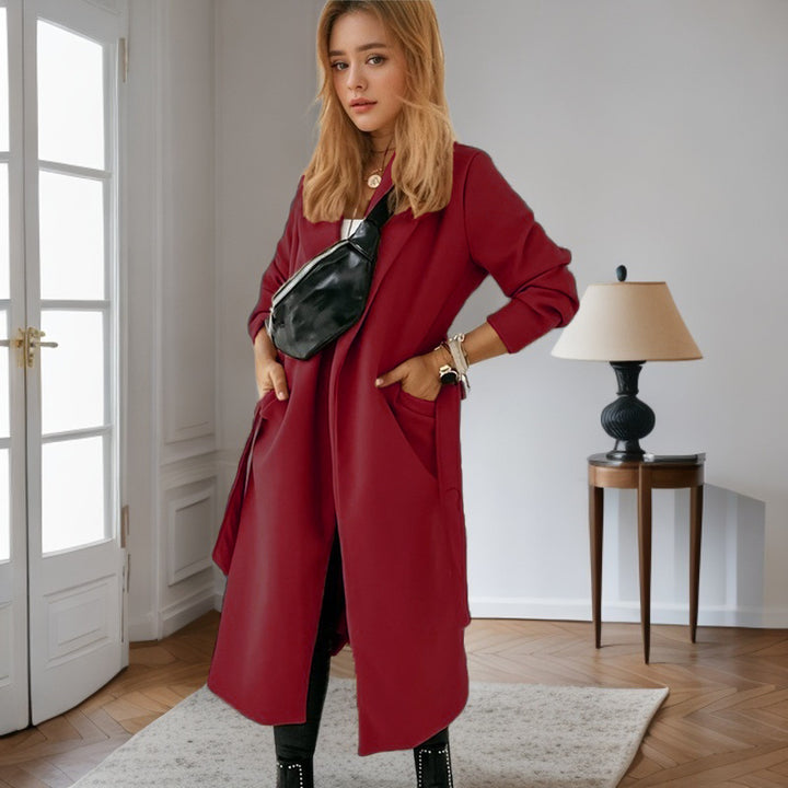 Damernas stiliga långblazer med praktiska fickor Mirla-Eva Jonsson