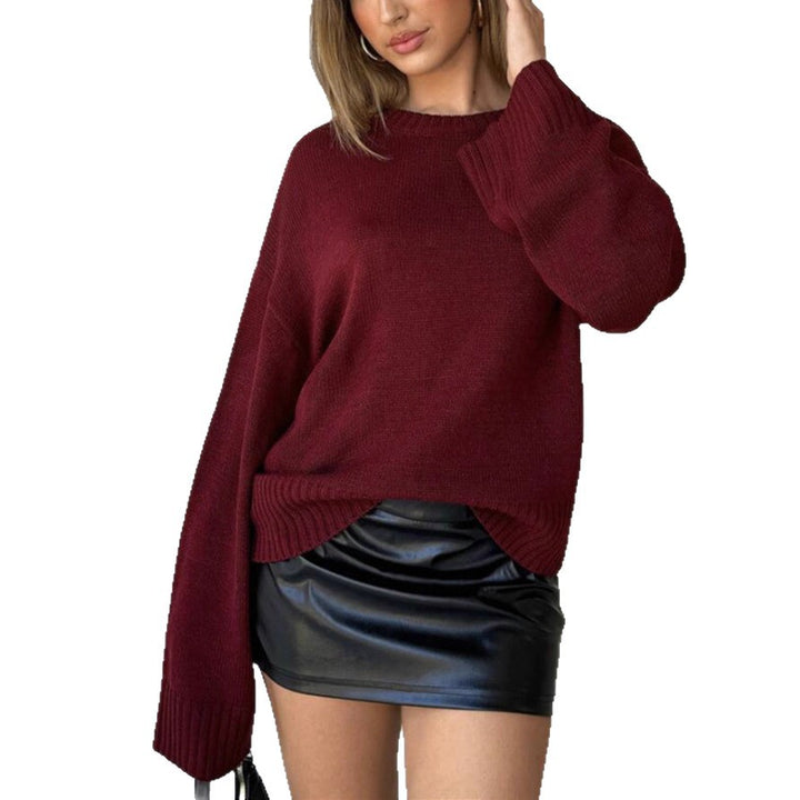 Damernas stiliga oversized tröja med hög krage Eva Jonsson-Eva Jonsson