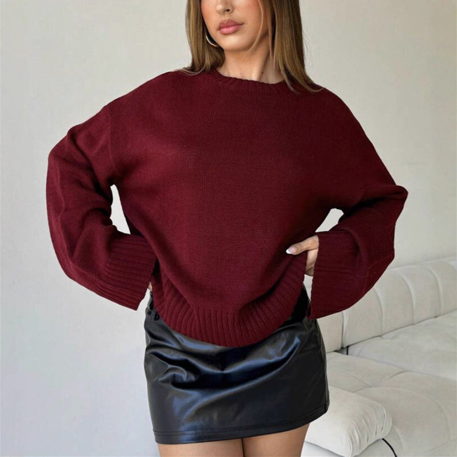 Damernas stiliga oversized tröja med hög krage Eva Jonsson-Eva Jonsson